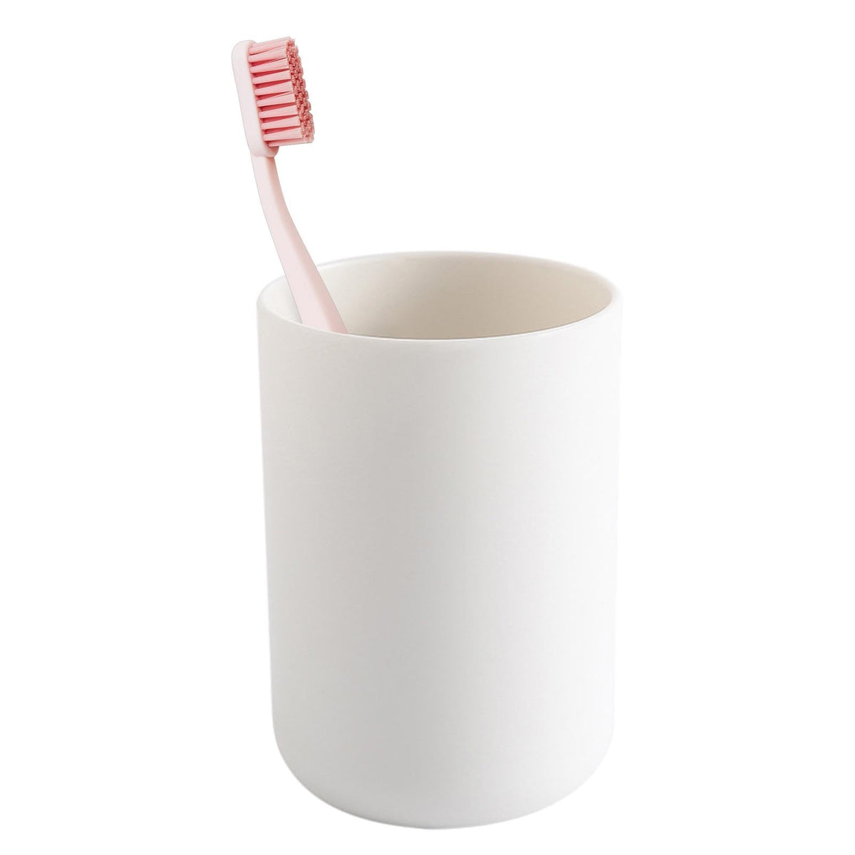 Bathroom Toothbrush Holder Cups, White Plastic Drinking Cups Mouthwash Cup Reusable Water Cup Bathroom Storage for Home Travel, 300ml (Gray)
