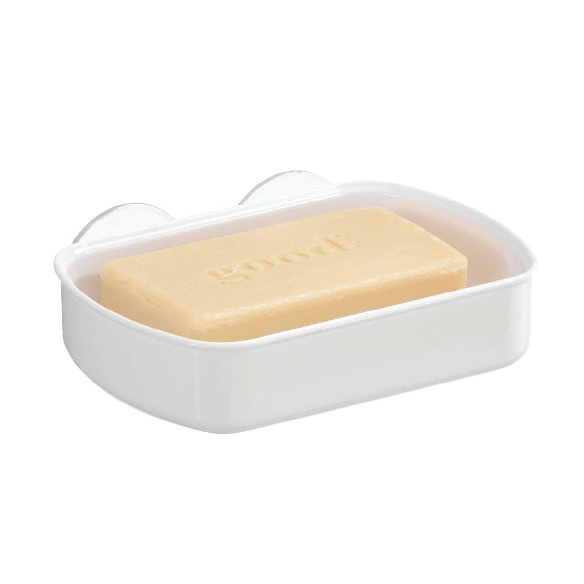 iDesign BPA-Free Plastic Suction Bar Soap Dish - 5.25" x 4" x 2", Clear,19600