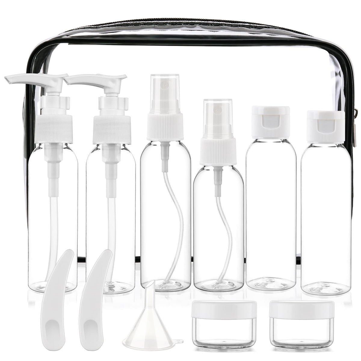 Cosywell 13-Piece 2 oz TSA Approved Travel Bottles for Toiletries Kit
