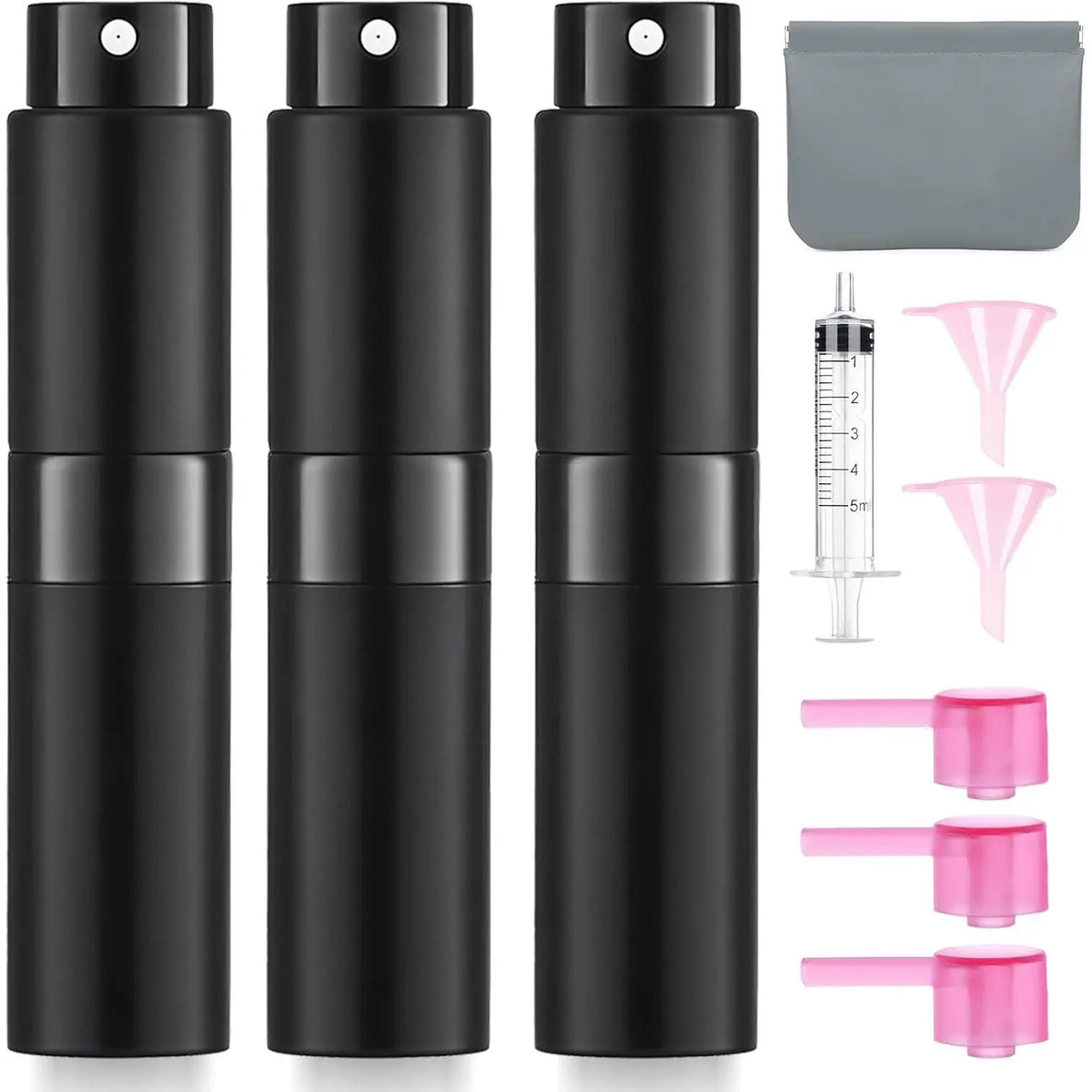 6 Pack 8ML Empty Perfume Atomizer Cologne Travel Spray Bottle for Refill Portable Cologne Dispenser Mini Sprayer for Women Men Twist Tpye