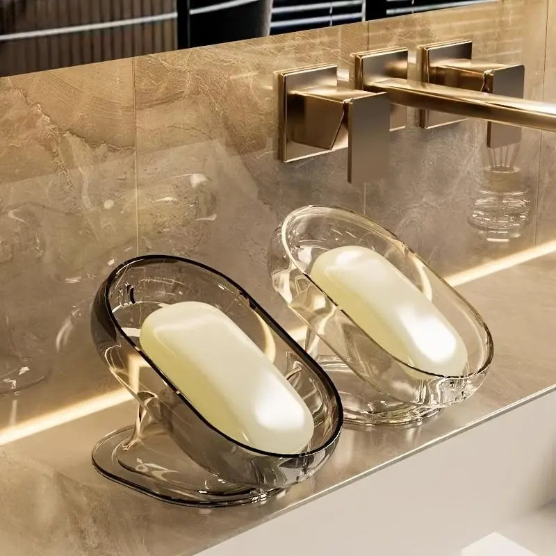 Lightweight Soap Dish - Soap Tray, Soap Dish Holder, Durable Plastic, Oval Shape Suitable for Bedroom Decoration, Bathroom Accessories, Easy to Clean, Shower Bathroom Kitchen Sink Bathtub, Soap Saver, Bathroom Supplies