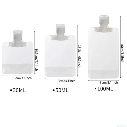 10-Piece Silicone Travel Toiletry Set Pack, Leak-Proof Multi-Size Squeeze Containers with Refillable Push-Top Lids, 30 ml/50ml/100ml Storage Bottles & Jars, Canisters Set, Portable Bag for Shampoo & Lotion Cleaning & Care,sohochic