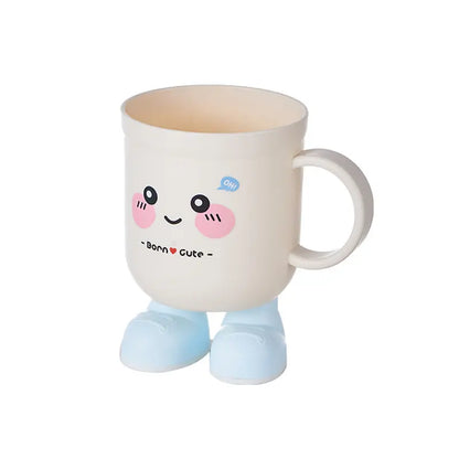 Creative Plastic Cartoon Tall Mouthwash Cup, Cute Drop‑Resistant Washing Cup for Daily Bathroom Use