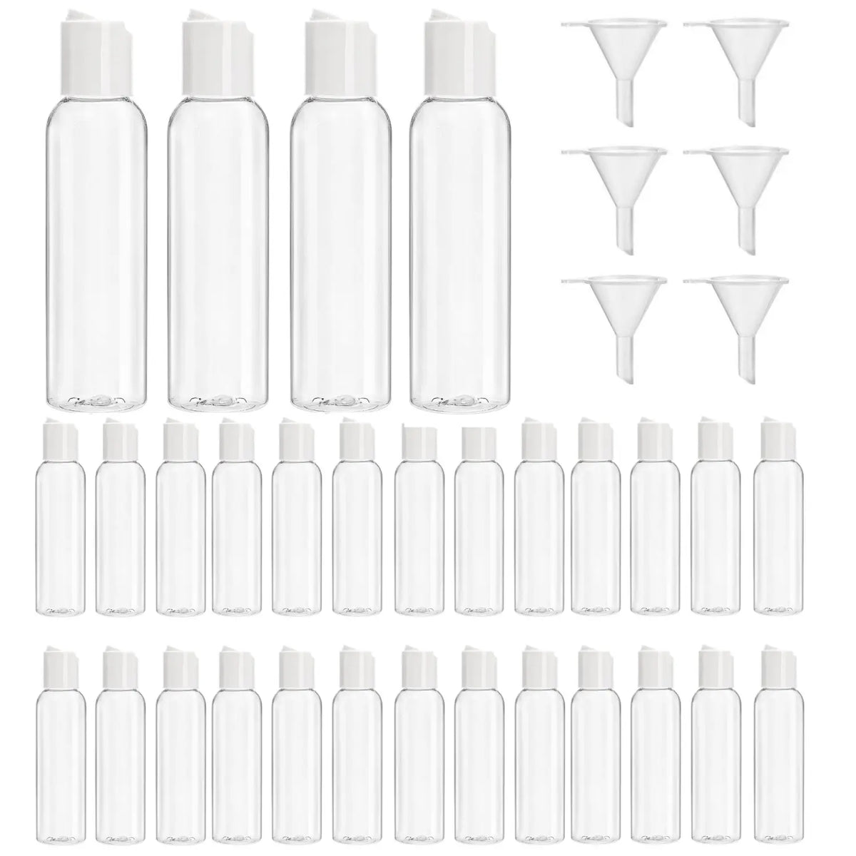 30Pcs 4oz Empty Plastic Travel Bottles with Flip Cap for Toiletries Leak Proof Squeezable Travel Size Containers Travel Essentials Accessories - Home Improvement.