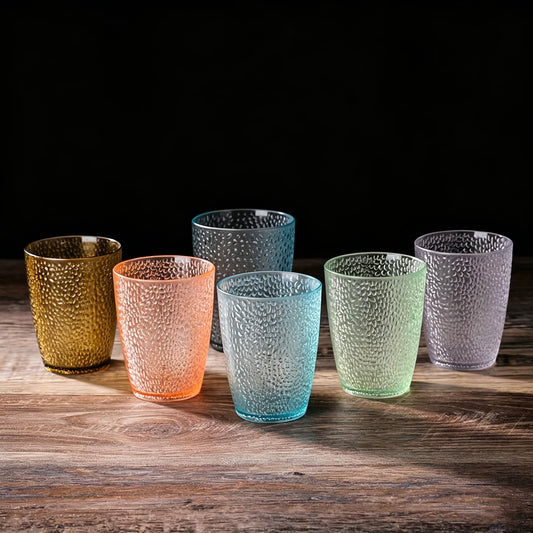 3/6pcs Anti-Drop And Unbreakable Drinking Cups, 7.1oz Acrylic Hard Plastic Cups, Reusable, Suitable for Juice, Beer, Home, Office, Restaurant And Bar, Random Color Acrylic Water Cup, Juice Cup, Beverage Cup