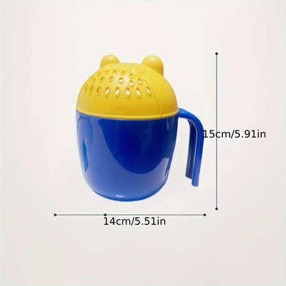 1pc Shower Cup, Cartoon Bear Shower Cup, Shampoo Cup Bathing Shampoo Ladle, Shower Spoon
