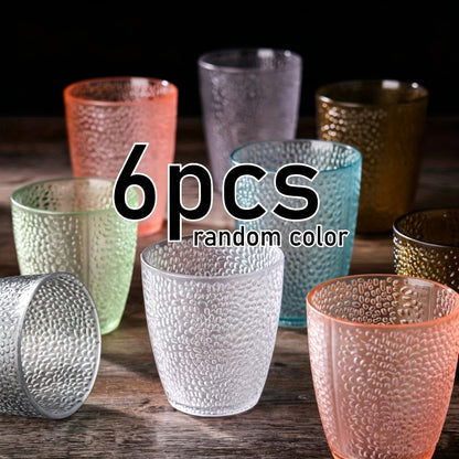 3/6pcs Anti-Drop And Unbreakable Drinking Cups, 7.1oz Acrylic Hard Plastic Cups, Reusable, Suitable for Juice, Beer, Home, Office, Restaurant And Bar, Random Color Acrylic Water Cup, Juice Cup, Beverage Cup