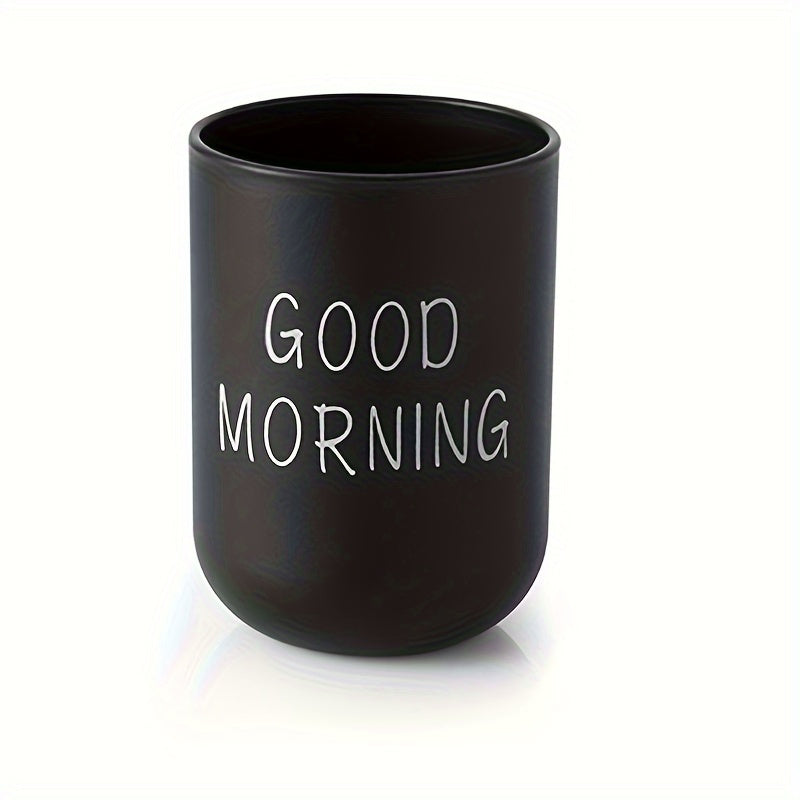 1pc/2pcs/3pcs Slogan Graphic Mouthwash Cup, Simple Couple Toothbrush Cup, Plastic Gargle Cup, Bathroom Tumbler, Bathroom Accessories, home decor, furniture for home