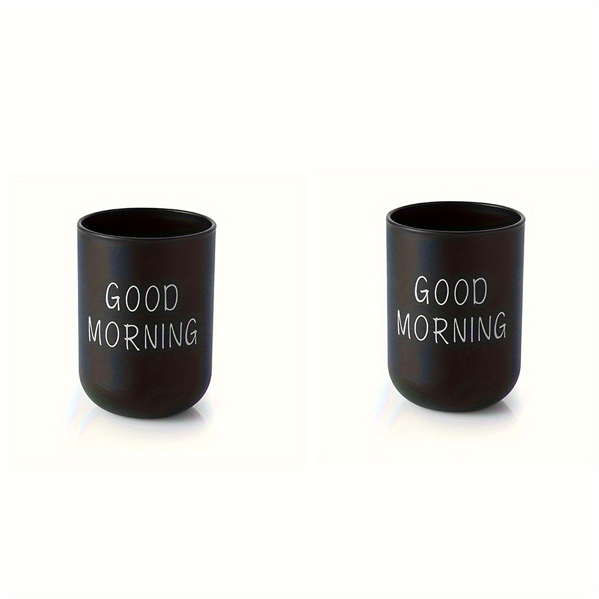 1pc/2pcs/3pcs Slogan Graphic Mouthwash Cup, Simple Couple Toothbrush Cup, Plastic Gargle Cup, Bathroom Tumbler, Bathroom Accessories, home decor, furniture for home