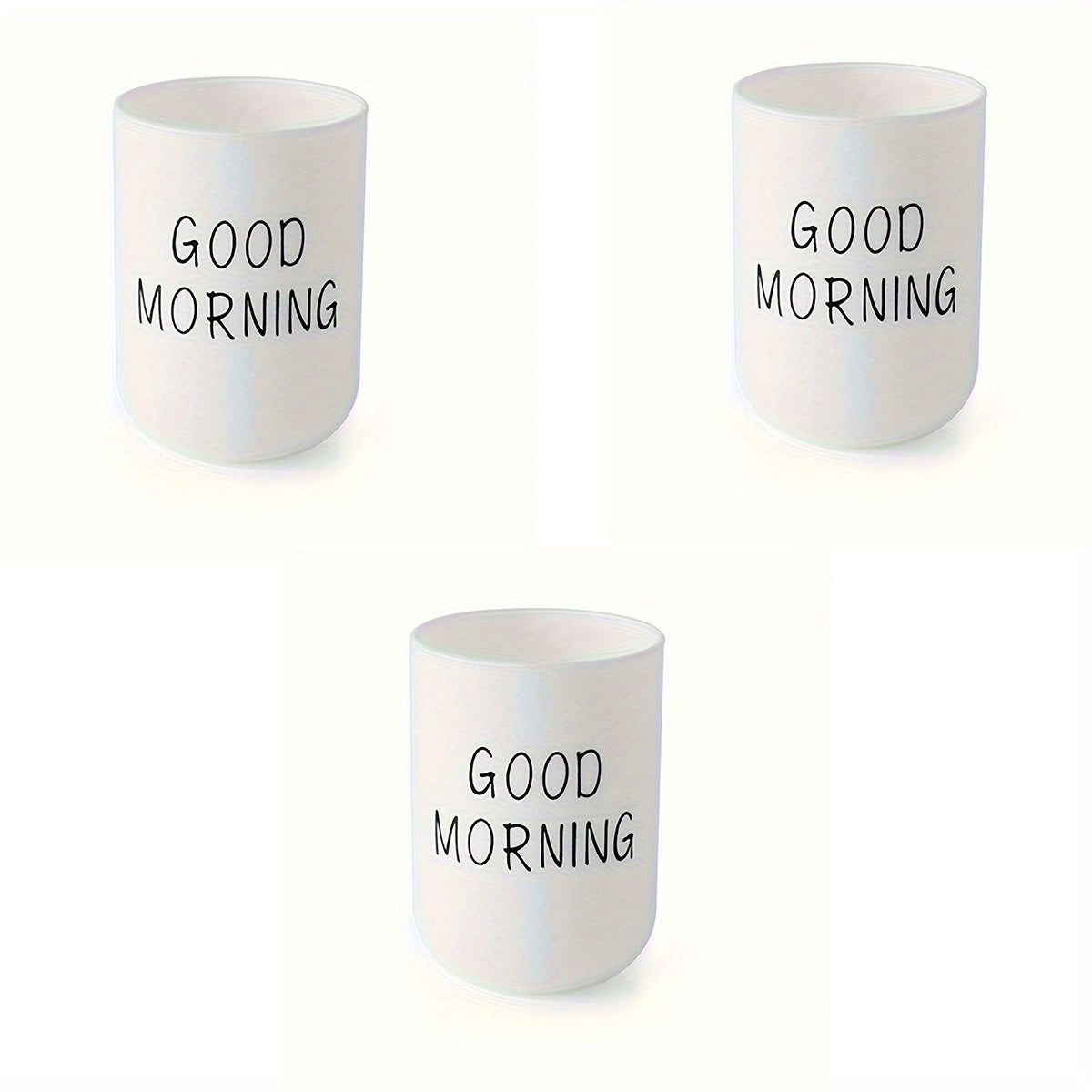 1pc/2pcs/3pcs Slogan Graphic Mouthwash Cup, Simple Couple Toothbrush Cup, Plastic Gargle Cup, Bathroom Tumbler, Bathroom Accessories, home decor, furniture for home
