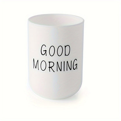 1pc/2pcs/3pcs Slogan Graphic Mouthwash Cup, Simple Couple Toothbrush Cup, Plastic Gargle Cup, Bathroom Tumbler, Bathroom Accessories, home decor, furniture for home