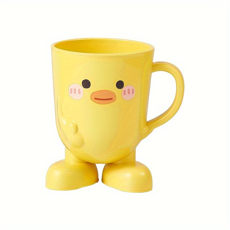 Fun and cute cartoon toothbrush cup - durable plastic, perfect for bathroom finishing