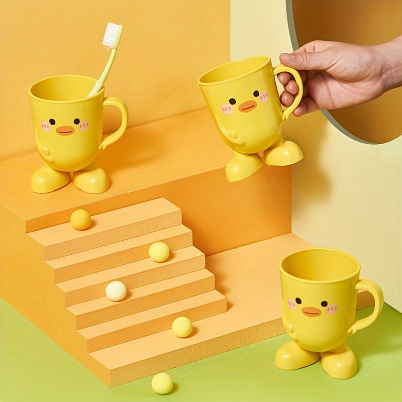Fun and cute cartoon toothbrush cup - durable plastic, perfect for bathroom finishing