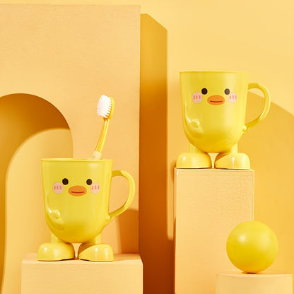 Fun and cute cartoon toothbrush cup - durable plastic, perfect for bathroom finishing