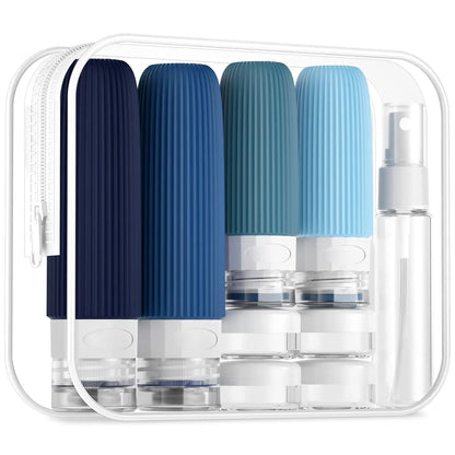 16 Pack Travel Bottles Set, TSA Approved Leak Proof  Squeezable Containers for Toiletries, Refillable Travel Accessories for Conditioner, Shampoo, Lotion &  Wash Accessories