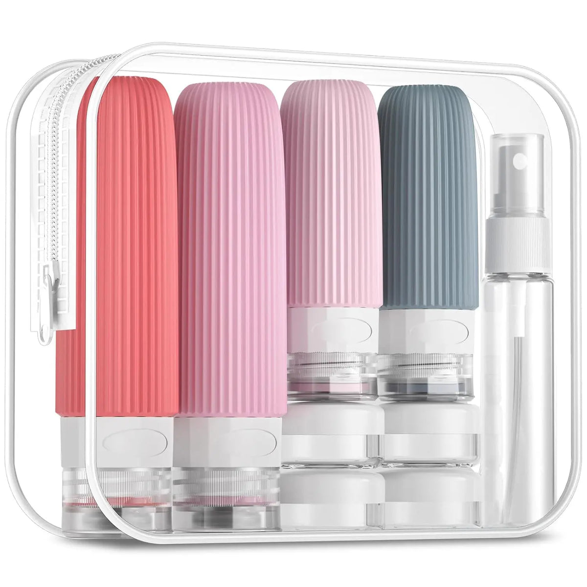 16 Pack Travel Bottles Set, TSA Approved Leak Proof  Squeezable Containers for Toiletries, Refillable Travel Accessories for Conditioner, Shampoo, Lotion &  Wash Accessories