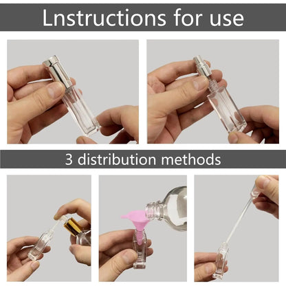 6 Pack 10ml Perfume Travel Refillable Bottles Leak Resistant Empty Glass  Bottles Mini Cologne Atomizer for Travel Size and Decants