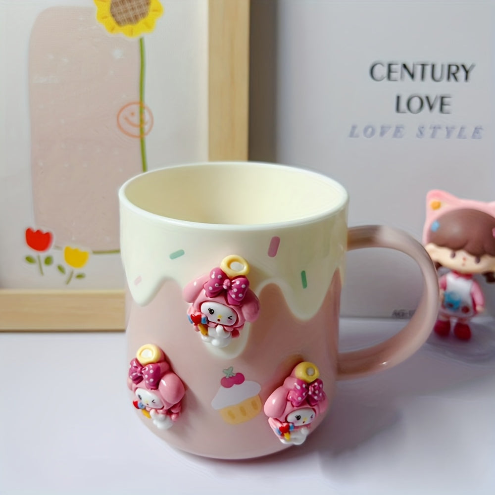 1pc Sanrio Hello Kitty Mouthwash Cup, Plastic Material, Cute Cartoon Kuromi Melody Bathroom Toothbrush Cup, Thickened Design for a Comfortable Touch, Household Wash Cup, Bathroom, Cinnamoroll, Pochacco