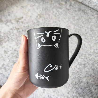 1pc Home Mouthwash Cups, Creative Couple Cat Toothbrush Cups, Cute Brushing Cups, Bathroom Plastic Washbasin Cups, Halloween And Christmas Gifts