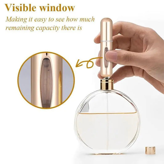 Sturdy Aluminum Refillable Perfume Atomizer Set, 4-Pack 5ml Mini Size Leak-Proof Cosmetic Containers, 4-Piece Travel Spray Bottles for Unisex Fragrance/Cologne, Father's Day Men's Gifts,sohochic