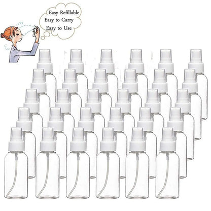 30Pack(1oz) Lightweight Leak-proof Loop Fine Mist Plastic Mini Travel Spray Bottles, 30ml Cosmetic Refillable Liquid Containers for Travellers - Home Improvement Building Supplies Wallpaper & Wall Trim,sohochic