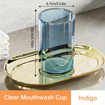 TAOSHI Couple's Mouthwash Cup, Toothbrush and Toothpaste Holder, Light Luxury Household Toothbrush and Toothpaste Storage Cup, Without Tray