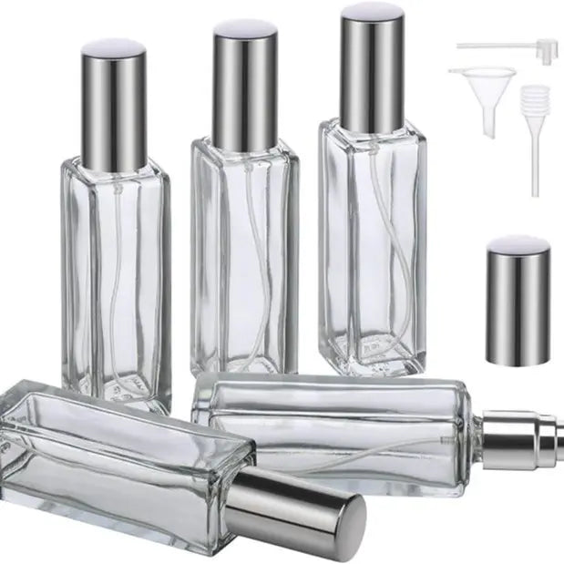 2Pcs 20ml Durable Refillable Glass Perfume Atomizer Multi-Pack - Leakproof Fine Mist Nozzle Spray, Mini Pocket Traveling Cosmetic Container, Hand Tool Kit Accessory, Cologne/Face Spray Dispenser,sohochic