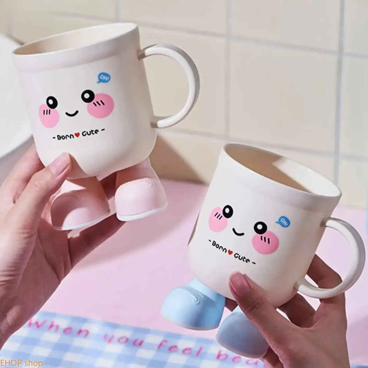 Cute Cartoon Pattern Mouthwash Cup, Multifunctional Toothbrush Holder, Bathroom Accessory Suitable for Dormitory, Household Use and Gifting,sohochic