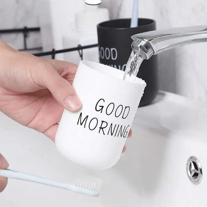 1PC Portable Creative Washing Mouth Cups Plastic Home Hotel Toothbrush Holder Bathroom Accessories Mouthwash Storage Cups 300ml Home Goods