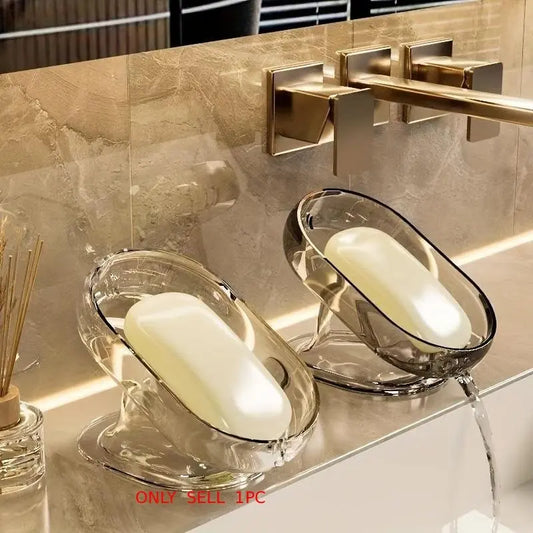 Lightweight Soap Dish - Soap Tray, Soap Dish Holder, Durable Plastic, Oval Shape Suitable for Bedroom Decoration, Bathroom Accessories, Easy to Clean, Shower Bathroom Kitchen Sink Bathtub, Soap Saver, Bathroom Supplies