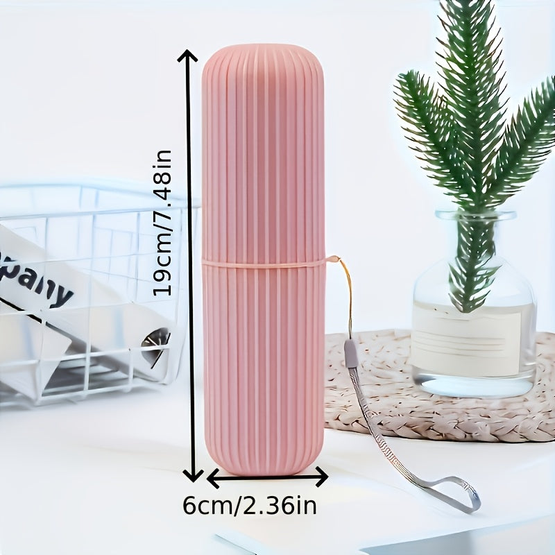 A Multifunctional Travel Toothbrush And Toothpaste Storage Box, Featuring a Sealed Design That Can Hold Both Toothbrush And Toothpaste Simultaneously. It Also Serves As a Rinsing Cup