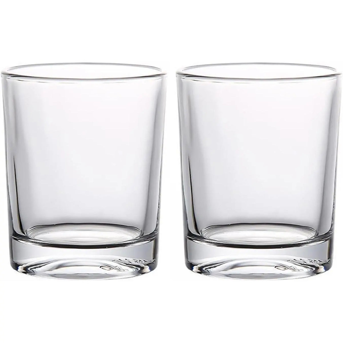 2 Pcs Classic Clear Cylindrical Glass Mouthwash Cups, Bathroom Brushing Cup, 6 Oz
