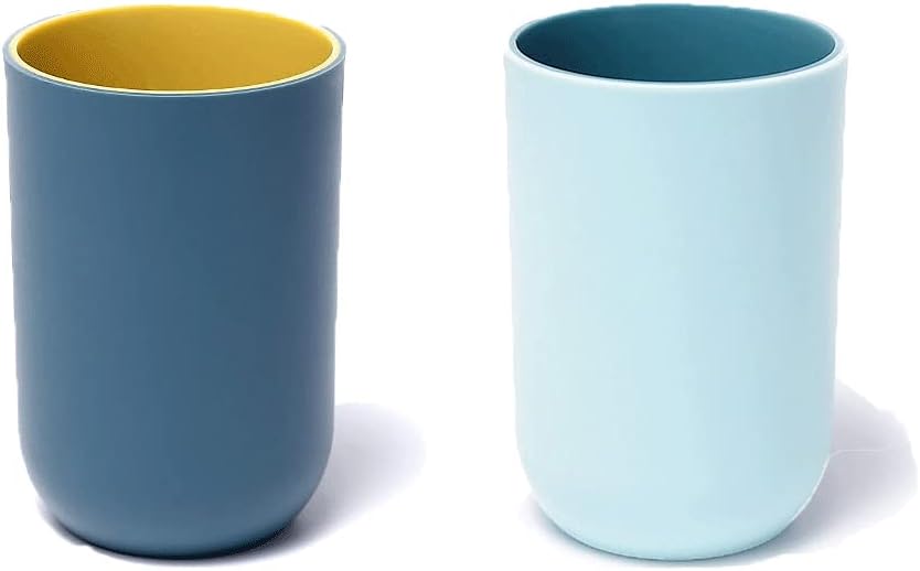 Reusable Drinking Cup Set, Large Capacity Bathroom Toothbrush Cup