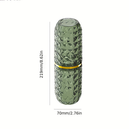 1pc of Luxury Diamond-Patterned Travel Portable Toiletry Cup