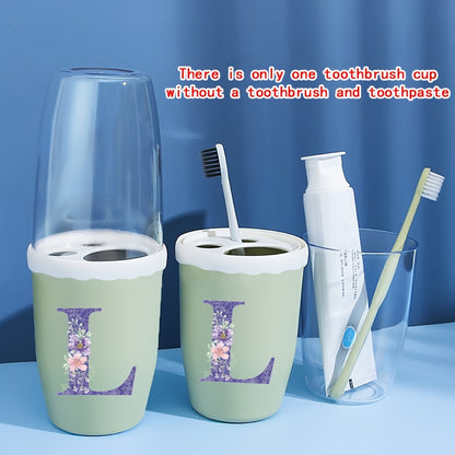 Toothbrush Cup, Portable Travel Mouthwash Cup, Dual-cup Design Multi-functional Mouthwash Cup, Lightweight and Hygienic, Essential for Travel Accommodations, Ideal for Short-term Hotel Stays, "Z" Is One of the 26 Letters No Other Meaning