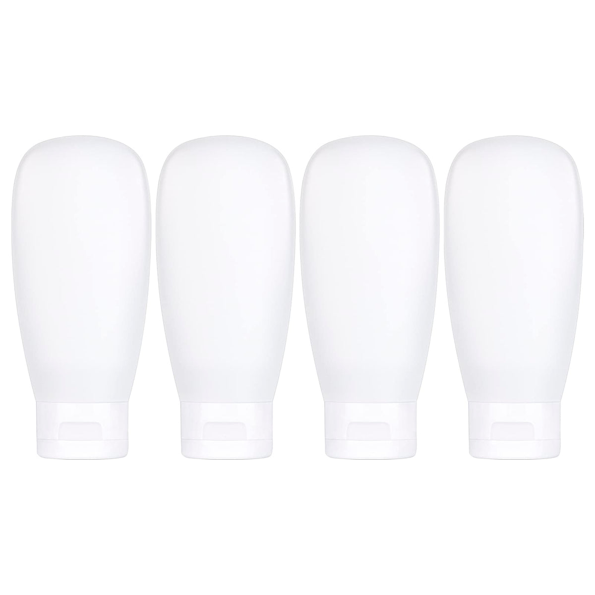 TSA Approved Travel Bottles Set for Toiletries Travel Size Containers Kit 4 Pack Portable Leak Proof Refillable Squeeze Cosmetic Airplane Essential Shampoo Hair Conditioner Body Lotion Bath Shower Gel
