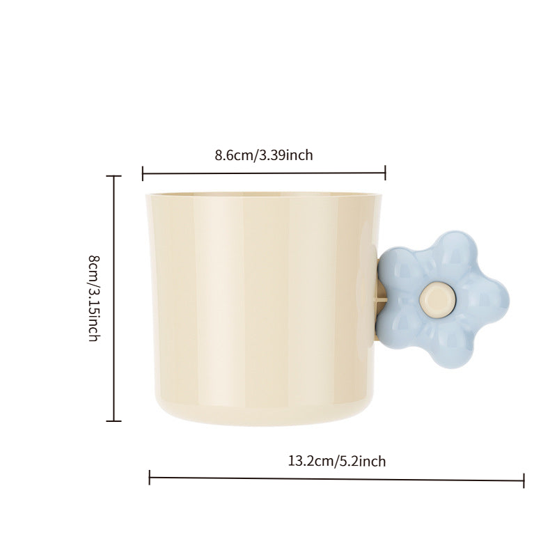 High-face-looking Flower Shape Handle Gargle Cup Brushing Cup Creative Cute Couple's Tooth Cup Teeth Set Household Washing Cup