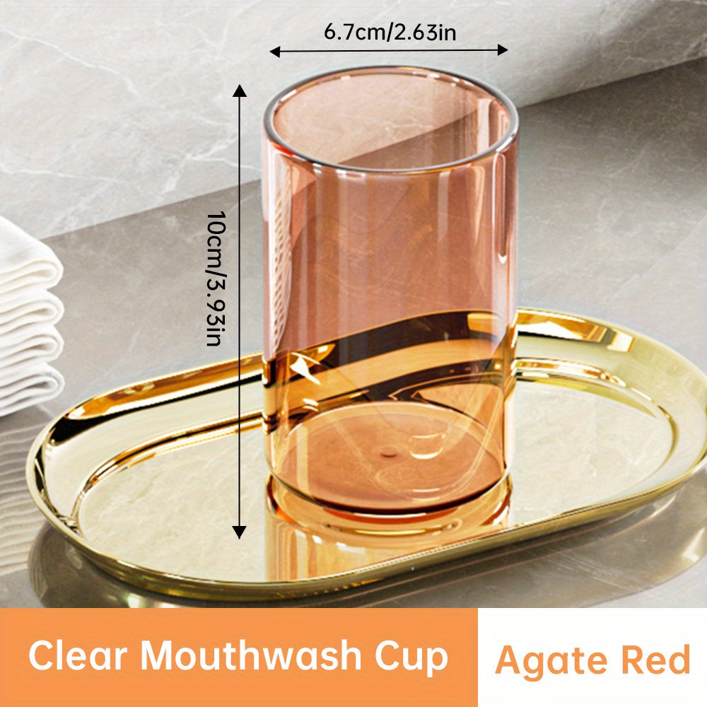 TAOSHI Couple's Mouthwash Cup, Toothbrush and Toothpaste Holder, Light Luxury Household Toothbrush and Toothpaste Storage Cup, Without Tray