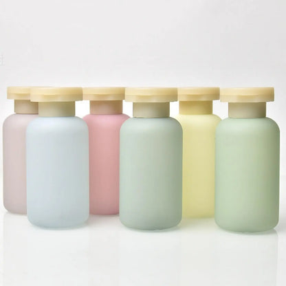 Travel Shampoo Bottles for Toiletries, Leak Proof Travel Size Toiletries Bottle Containers for Shampoo and Conditioner,  Squeeze Bottles, Essentials Accessories (Garden Series, 3.4oz, 4 count)