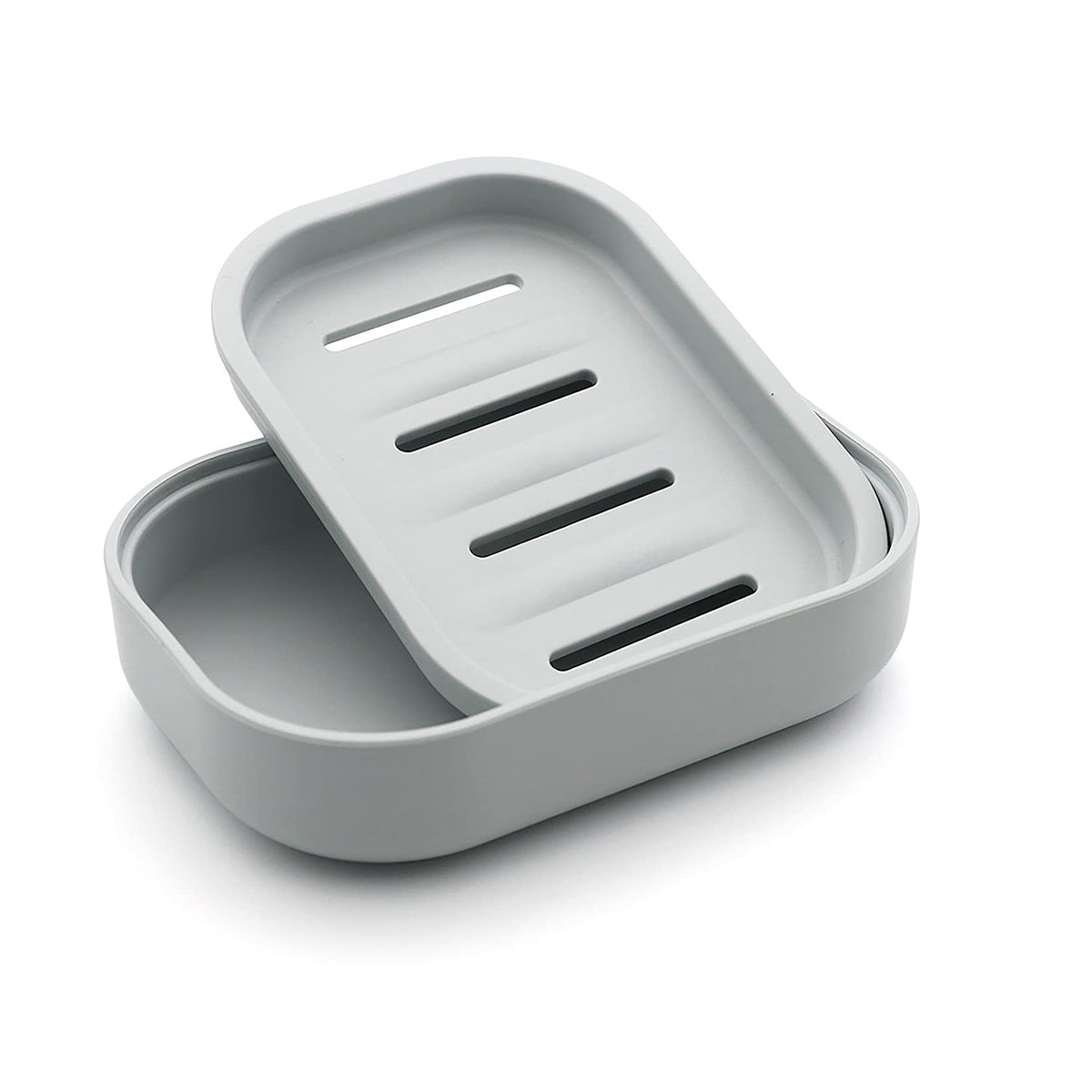 Plastic Soap Dish, Container, Keeps Soap Dry,Easy Cleaning,Drain,White