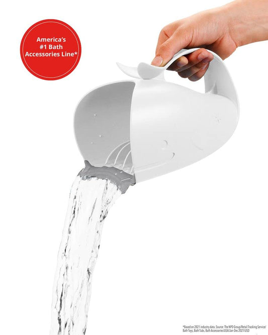 Skip Hop Baby Bath Rinse Cup MOBY Tear-free Waterfall Rinser White Age 0+