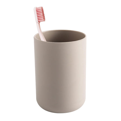 Bathroom Toothbrush Holder Cups, White Plastic Drinking Cups Mouthwash Cup Reusable Water Cup Bathroom Storage for Home Travel, 300ml (Gray)