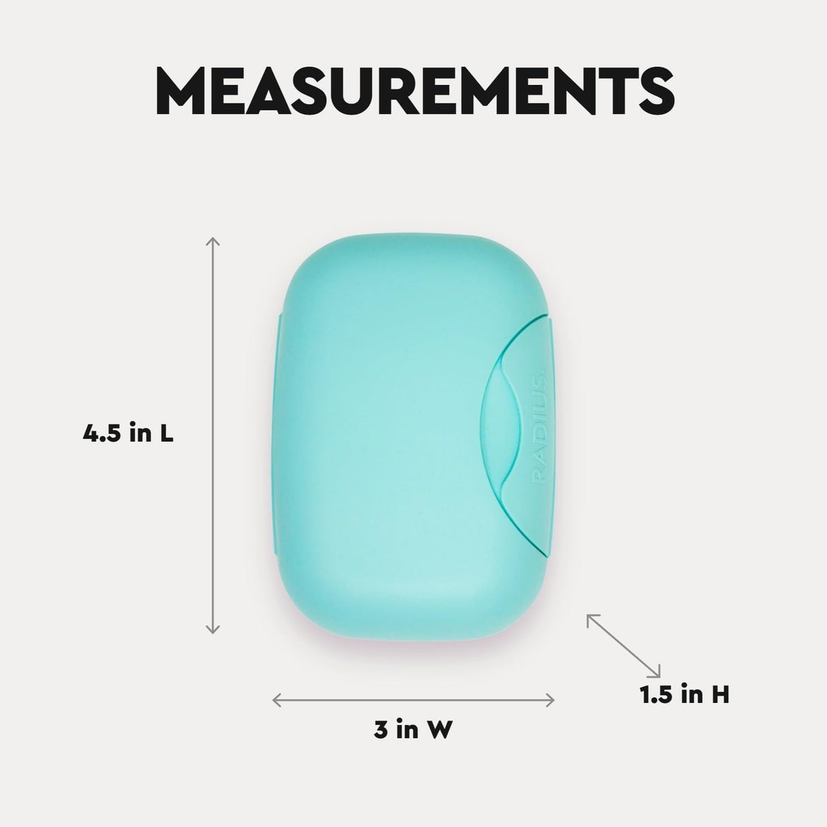 RADIUS Soap Travel Case, BPA-Free Recycled Plastic, Leakproof, Portable for Bathroom, Gym, Home, Camping - Lavender