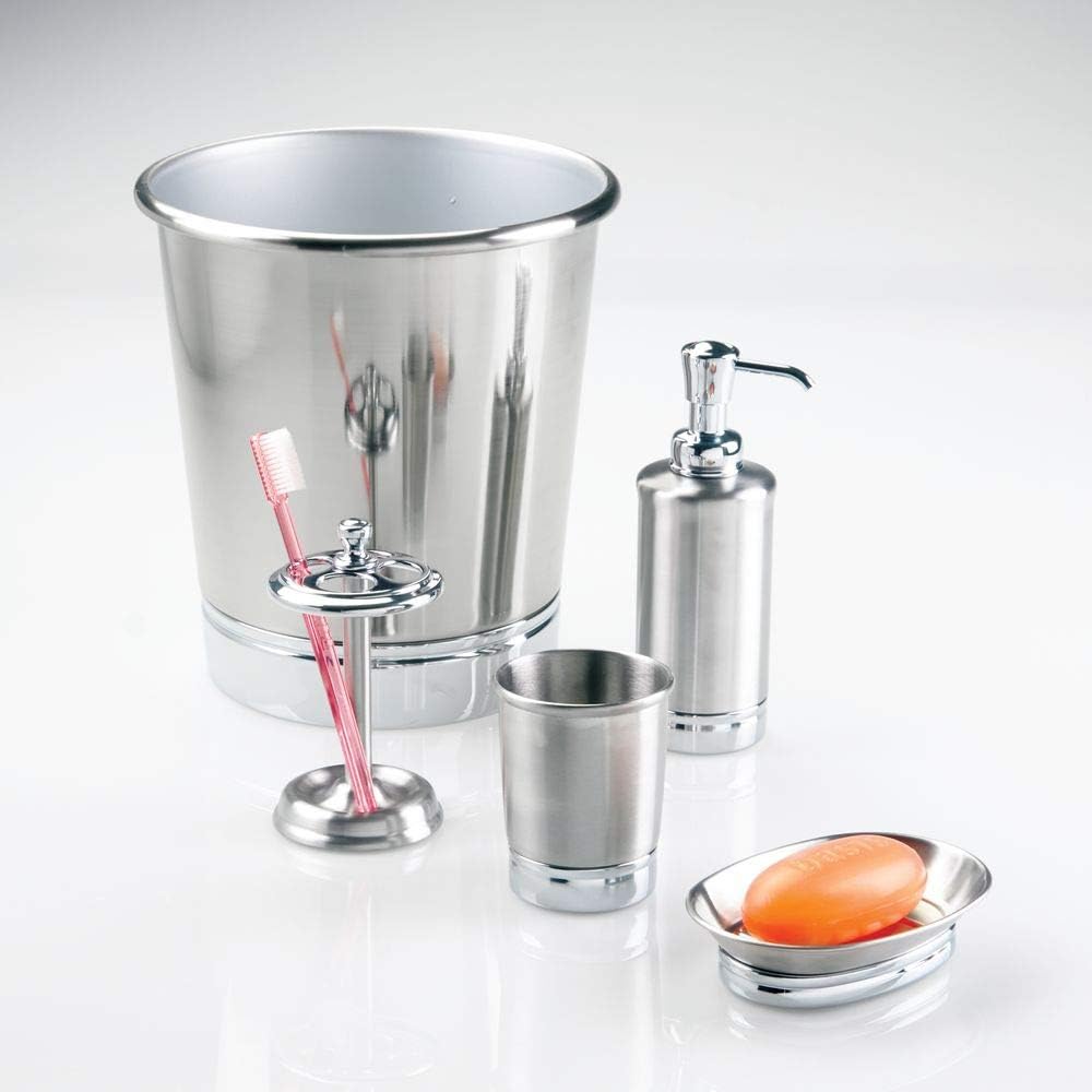 Design Soap Dish for Bathroom Sink, Brushed Stainless Steel