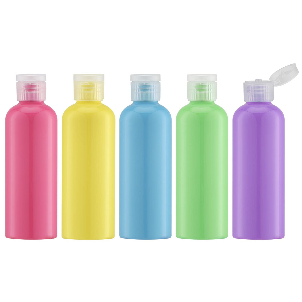 LISAPACK 3.4 oz Travel Bottles for Toiletries, Plastic Shampoo Containers