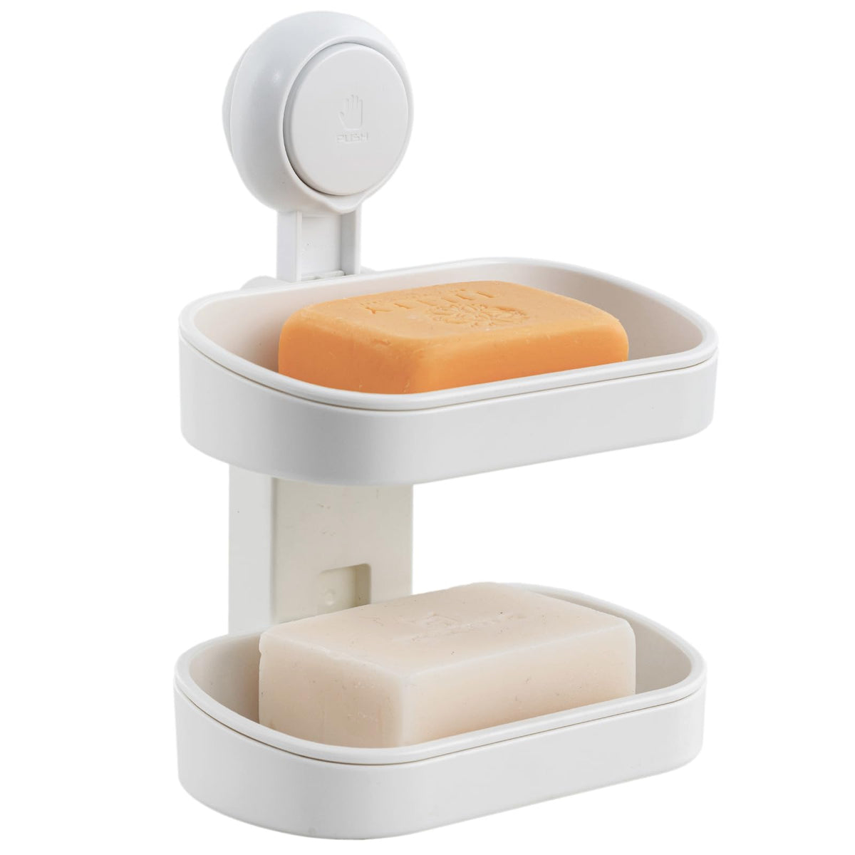 LEVERLOC Soap Holder, Soap Dish for Shower, Suction Cup Bar Soap Holder