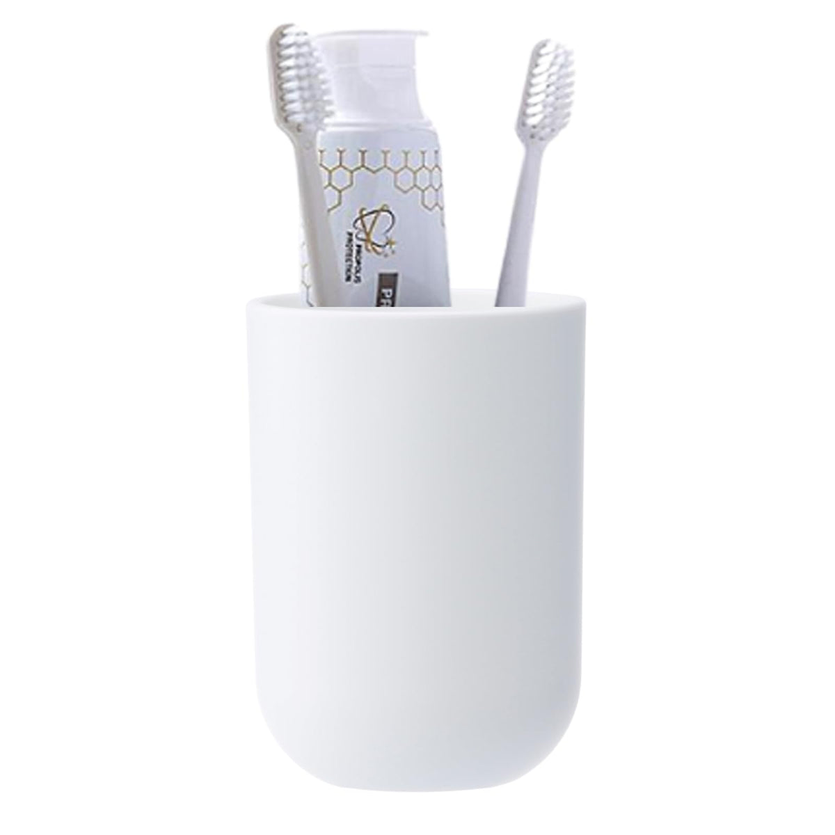 Toothbrush Cup, Bathroom Cup, Toothbrush Holder, Bathroom Tumbler, Plastic, 350ml (White)