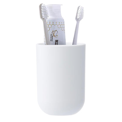 Toothbrush Cup, Bathroom Cup, Toothbrush Holder, Bathroom Tumbler, Plastic, 350ml (White)