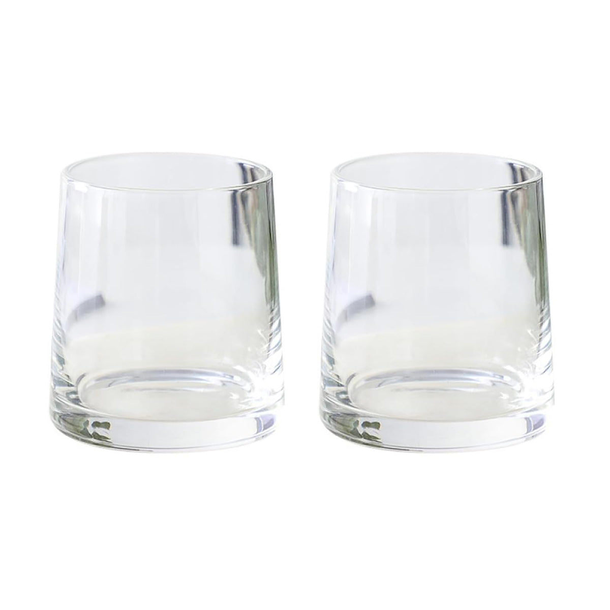 Gaolinci 2 Pcs Classic Clear Cylindrical Glass Mouthwash Cups, Bathroom Brushing Cup, 6 Oz