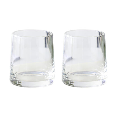 Gaolinci 2 Pcs Classic Clear Cylindrical Glass Mouthwash Cups, Bathroom Brushing Cup, 6 Oz